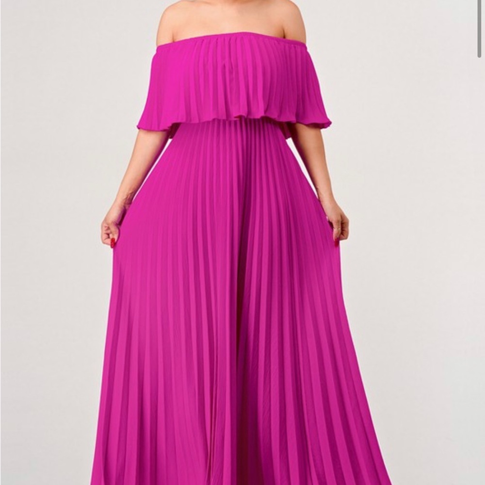 Pleated Maxi Dress